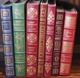 Easton Press 7 Leather Bound Books With Jane Eyre, The Jungle Books And More