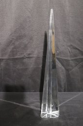 Vintage Baccarat Crystal Obelisk Approx. 3 X 3 X 18 Inches