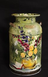 Floral Painted Tim Milk Paul With Handles