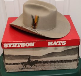 Authentic Stetson Hat Size 7 1/8 In Original Box