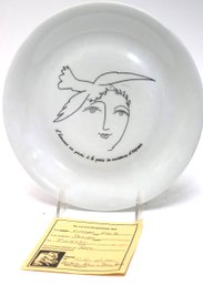 Limited Edition Limoges Plate With An Original Picasso Design Limited Edition Of 3000