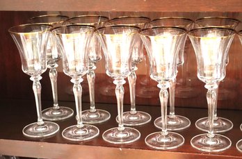 20 Elegant Etched Wine Glasses With Gold Rim