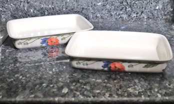 Two Villeroy And Boch Amapola Baking Dishes