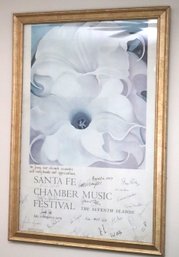 Original Santa Fe Chamber Musical Festival Poster Signed By Participating Artist- 1979 -Georgia OKeefe Co