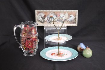 Juliska Glass Pitcher, Two-tier, Cookie Platter, And More.
