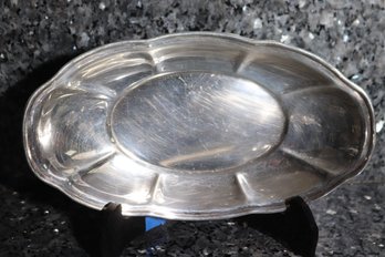Elegant Sterling Silver Oval Bowl Or Bread Plate 12in X 7 Inches