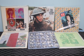 RARE Lot Of 6 Beatles Record Albums, With The Beatles And John Lennon