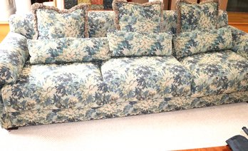 Traditional Classic Floral Tapestry Style Sofa Includes Pillows & Bolsters