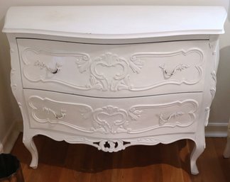 Ornate Vintage Dresser/ Chest Painted White