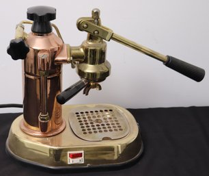 La Pavoni Vintage Italian Brass Espresso Machine.