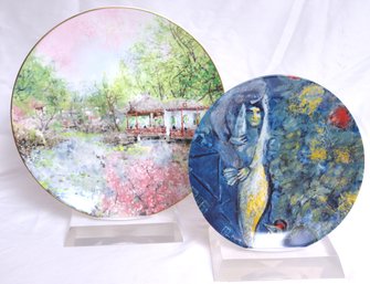 Limited Edition, Marc Chagall Plate By George Jensen And Garden Of Tranquility Plate Royal Doulton.