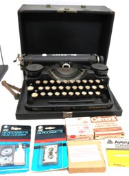 Antique Underwriters Typewriter & Assorted Accessories