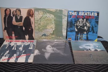 RARE Lot Of 6 Beatles Record Albums.