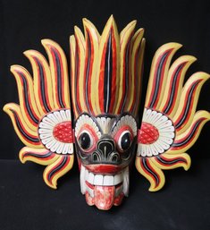 Hand Painted Balinese Demon Mask.