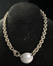 Tiffany And Co. Sterling Silver 15 Inch Link Necklace
