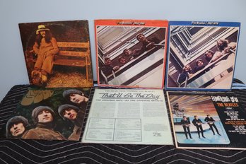 Lot Of 6 Beatles, George Harrison Record Albums.