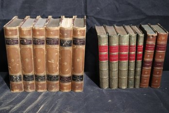 Antique Leatherbound Books George Elliot Works1886 Belford, Clarke And Co. Dickens Chapman And HALL 1866