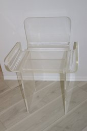 Small Mid Century Lucite Vanity Chair With Cushion