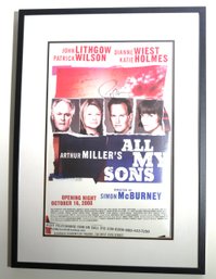 Arthur Millers All My Sons Framed Poster Signed By Patrick Wilson