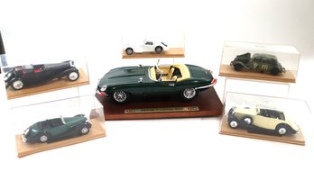 Collection Of Model Cars Includes Burago Jaguar E Cabriolet 1961 & Assorted Cars By Solido Made In France