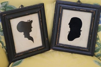 Antique Portrait Paintings On Paper In Frame