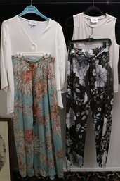 Joseph Ribkoff Lightweight Floral Pants And Skirt With Tops - Large