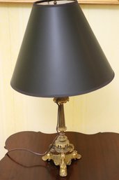 Cute Little Vintage Ornate Brass Regency Candlestick Style Table Lamp