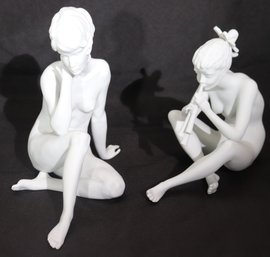 Two Kaiser Germany Bisque Porcelain Nude Female Figurines.