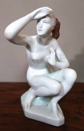 Aquincum Hungarian Budapest Art Deco Porcelain Nude Figurine