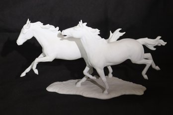 Kaiser Germany Bisque Figurine Of Galloping Horses