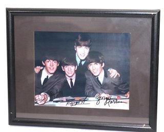 The Beatles 8x10 Photo Signed By Paul Ringo & George Includes A Document Of Authentication- J. DiMaggio C