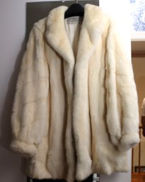 White Mink Coat Approximate Size 12-14