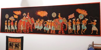 Long Ethnic Batik Artwork Measures Approximately 8 Feet Long X 28 Inches