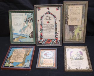 An Assortment Of Framed Antique Poetry For Mothers, And Those Who Love Them.