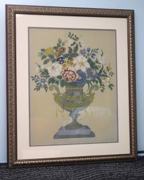 Allen Saalburg Framed Artwork Of Floral Arrangement.