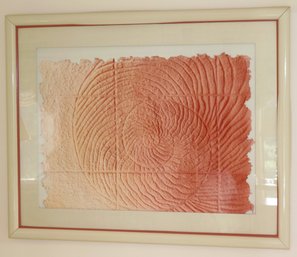 Limited Edition Paper Pulp Art With A Shell Design Matted & Framed
