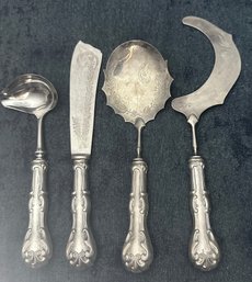 Sterling Silver 4 Pc Matching Serving Utensils. (handles Only)