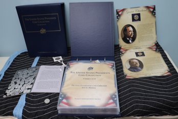 US States Presidents Coin Collection In Individual Plastic Folios And Book