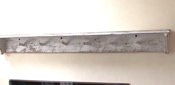Rustic Farm Style Wall Shelf With Pegs