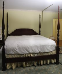 High Quality Carved Wood King Size Bed Frame Includes A Quality Sleeping Beauty Mattress