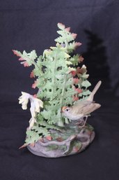 Boehm Porcelain Figurine Of An Oven Bird Among Ferns
