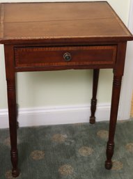 Antique Early 1900s Wood Writing/desk/end Table Made With Quality Tongue And Groove Craftsmanship