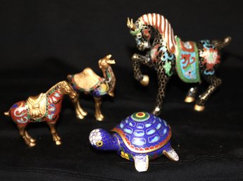 Assortment Of 4 Cloisonne Miniatures
