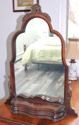 Vintage Carved Wood Vanity Mirror