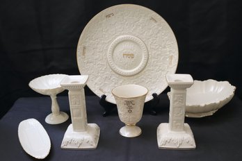 Lot Of Lenox Porcelain With Seder Plate, Candlesticks, Kiddush Cup