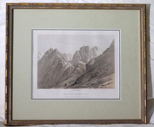 Ascent Of The Lower Range Of Sinai, David Roberts, Day And Son Lith To The Queen Original Print 1855