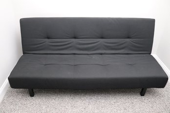 Black Fabric Futon / Sofa 67 X 34 X 30 Inches