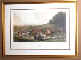 The Meet Of The Vine Hounds Large Equestrian Print Painted By H. Calvert, Engraved By W.H. Simmons