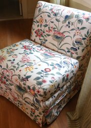 Matrimony Furniture Slipper Chair With Custom Floral Upholstery