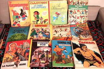 Vintage French Comic Books & Titles As Pictured Assorted Years & Condition As Pictured